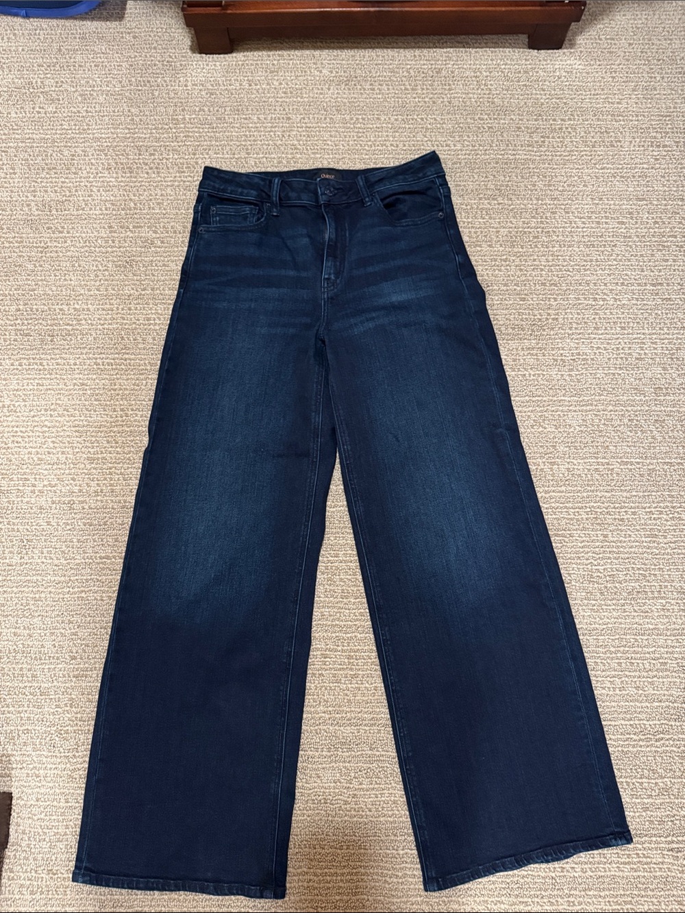 Quince Bella Stretch Wide Leg Deep Sea Blue Jeans